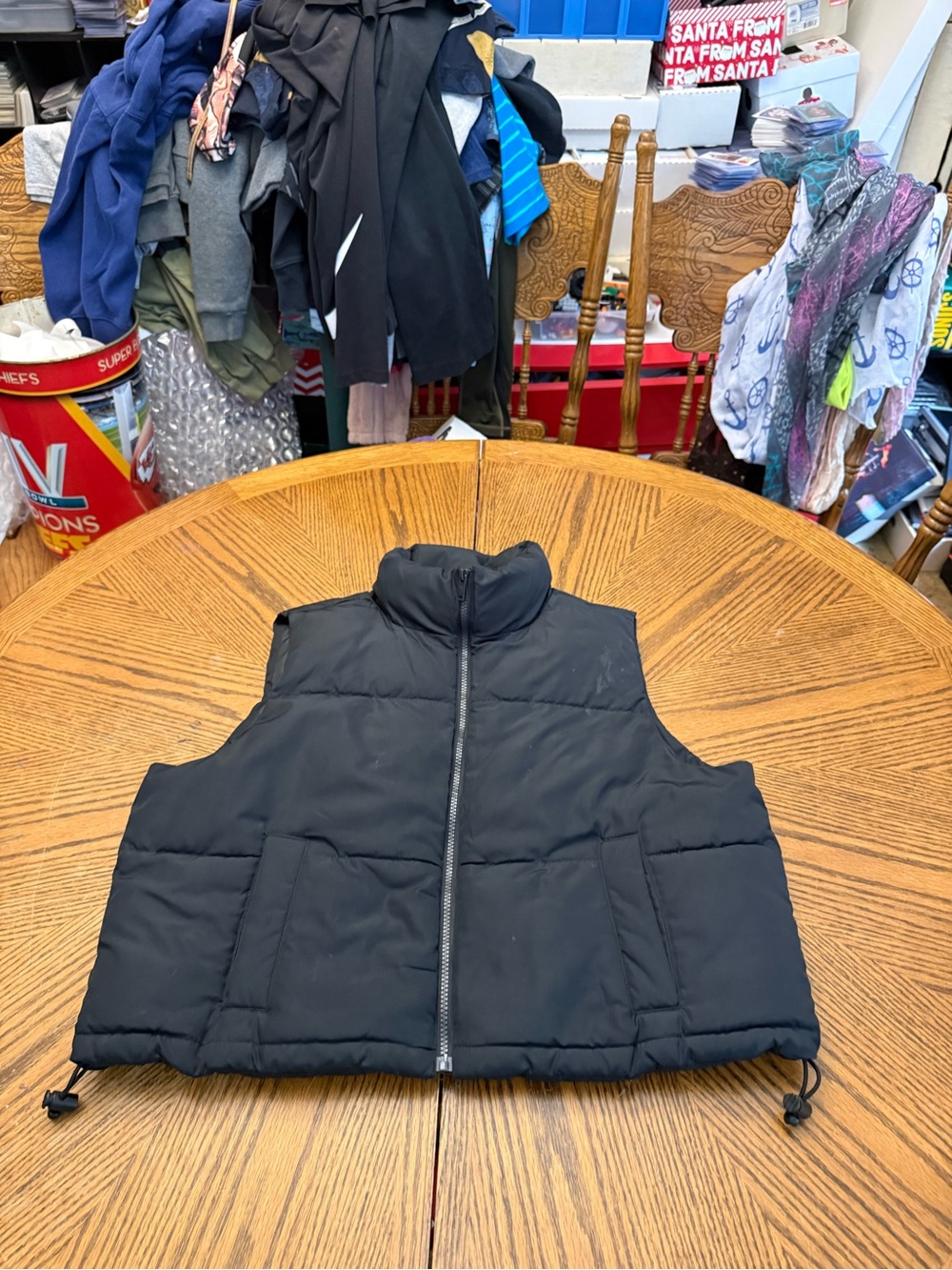 Hollister Black Puffer Vest - Women's Sleeveless Zip-Up